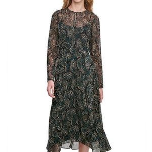 Bohemian long sleeve maxi dress